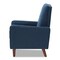 Baxton Studio Mathias Mid-century Modern Blue Upholstered Lounge Chair 143-8134 - alternate 2